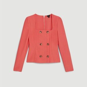 Karen Millen Coral Button Down Shirt